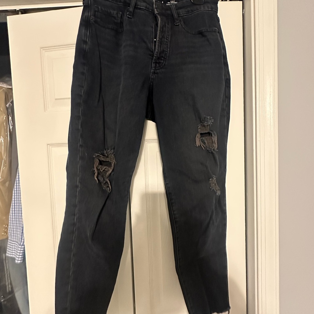 Distressed Black Jeans
